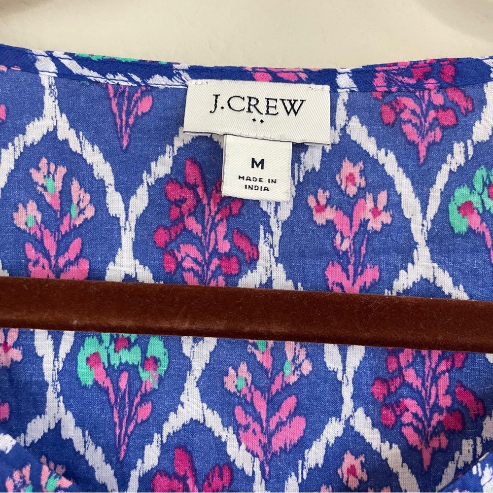 J. Crew Printed Beach Tunic Cover-Up Dress Size M - Picture 3 of 8
